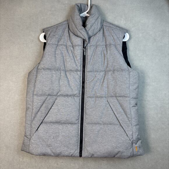 Lucy Puffer Vest Women’s Lg Heather Grey Insulated Black Inside Pockets‎ - Picture 1 of 9